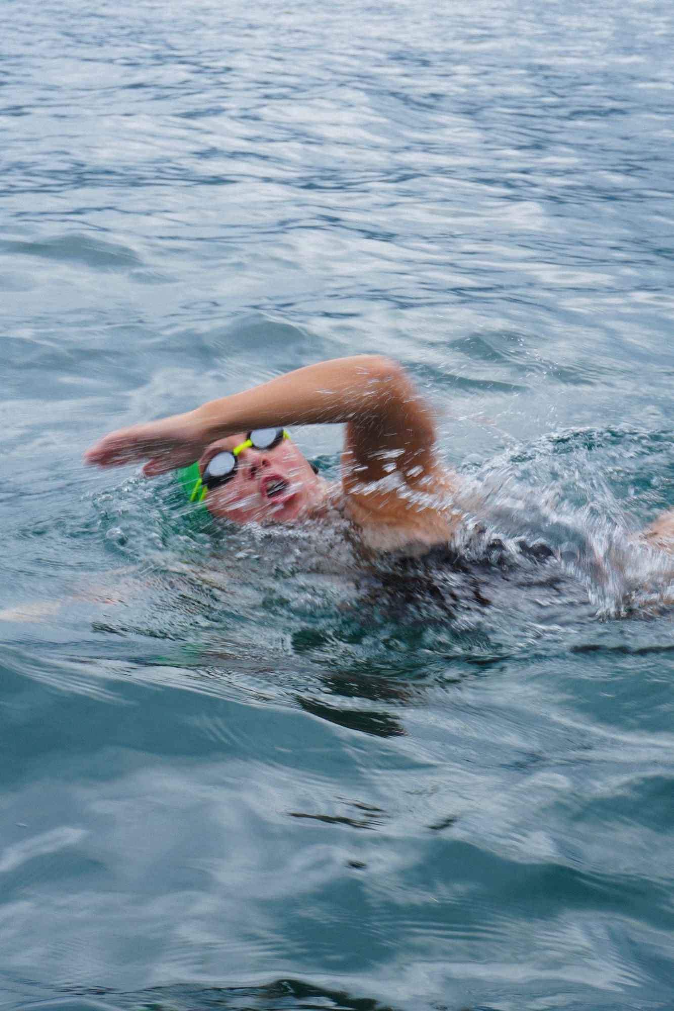 Saskia en natation en eau libre